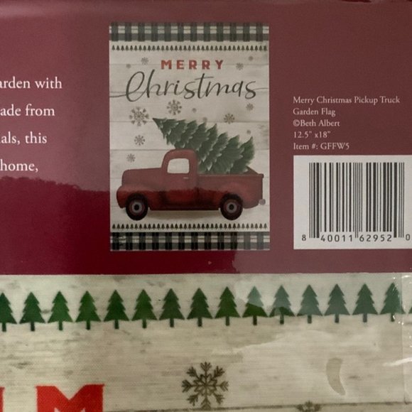 Merry Christmas Pickup Truck Garden Flag Nostalgic Vintage Farm Truck 12.5x18" - Picture 4 of 12